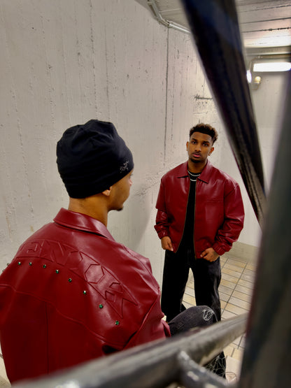 TNK Bordeaux Leather Blouson